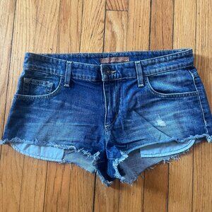 Joe’s Jeans Blue Distressed Denim Mini Shorts Size 28